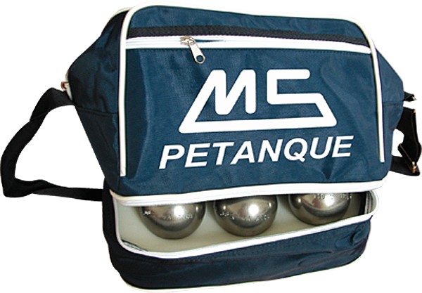 Doublette De Boules De Pétanque (2 Boules) Avec Sacoche En Cuir - état Occasion
