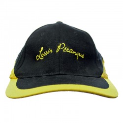 Casquette noire/jaune Loisir Pétanque