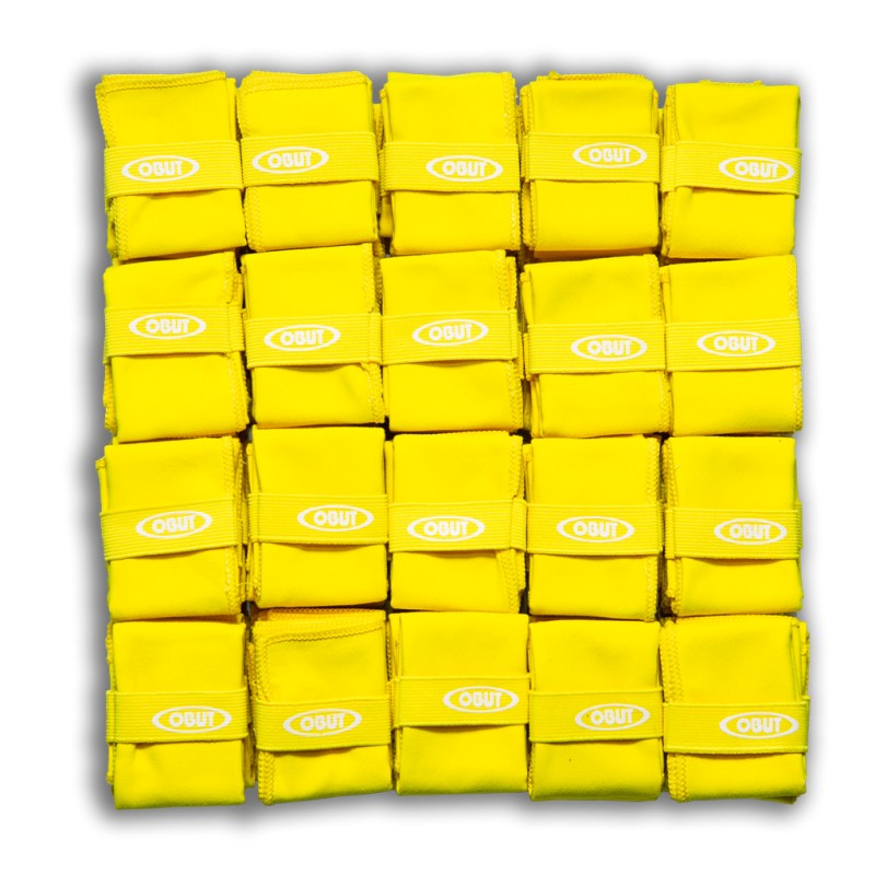 OBUT Chiffonnette jaune essuie-boules de pétanque